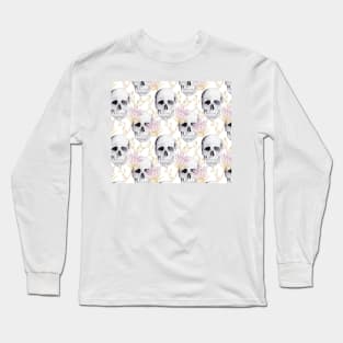 Floral skull glam Long Sleeve T-Shirt